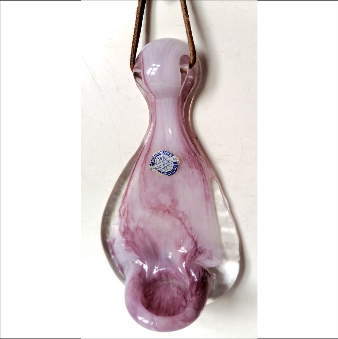 Fontă pentru apă sfințită din sticlă cu plumb Kaspar vintage - casă & stil de viață - accesorii religioase - cruce - Artynos.ro