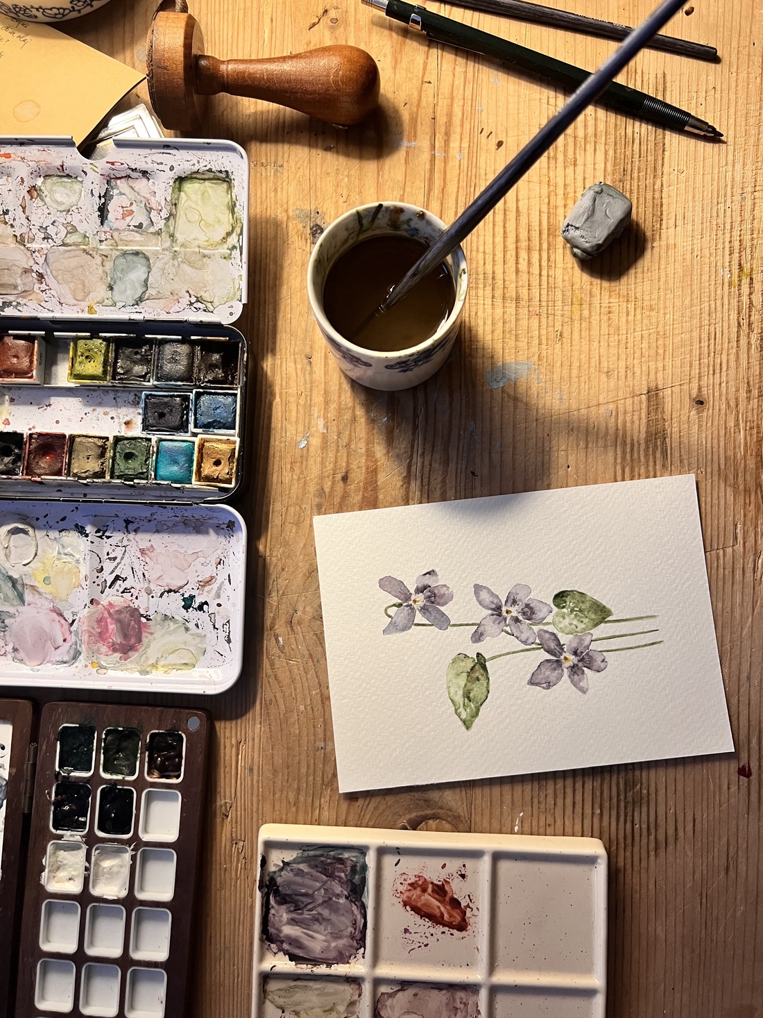 pictură originală în acuarelă de floare - arte vizuale și accesorii  - picturi - acuarele picturi - Artynos.ro