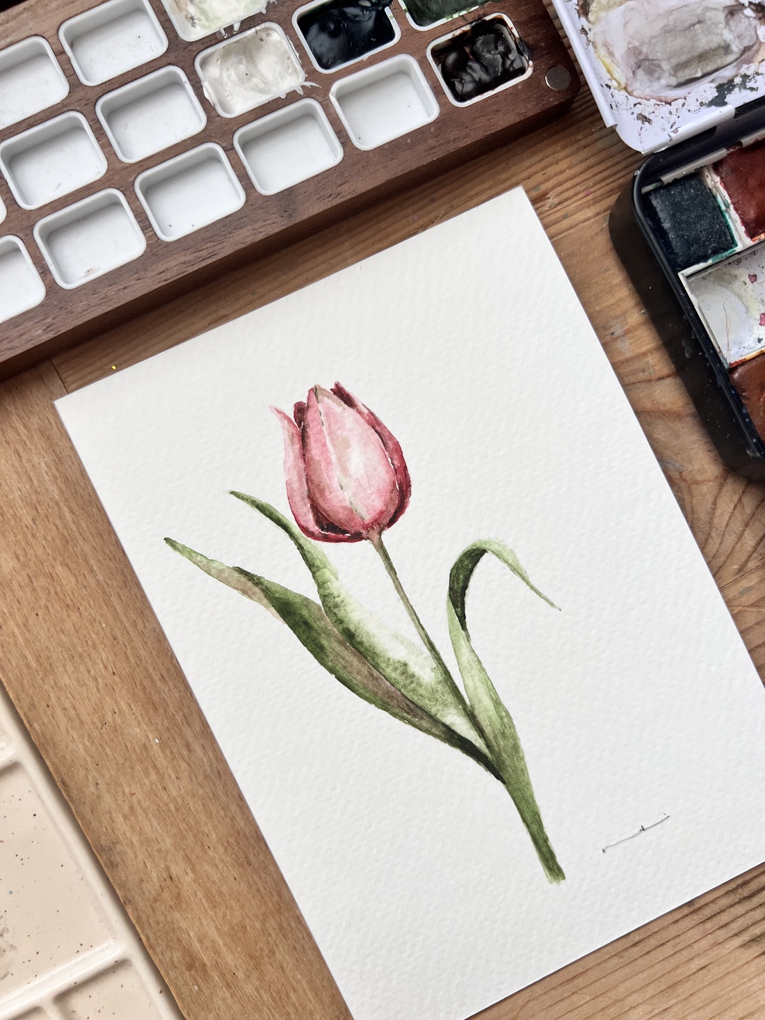 pictură originală în acuarelă de floare - arte vizuale și accesorii  - picturi - acuarele picturi - Artynos.ro