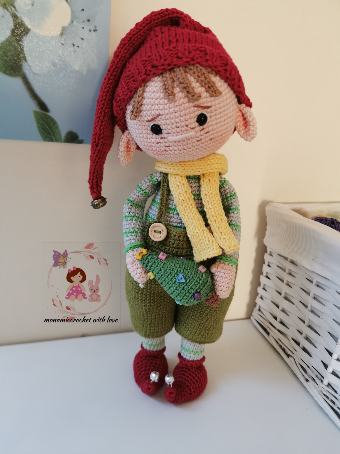 Elf crosetat - crăciun - decorațiuni de crăciun de casă - spiriduși de crăciun - Artynos.ro