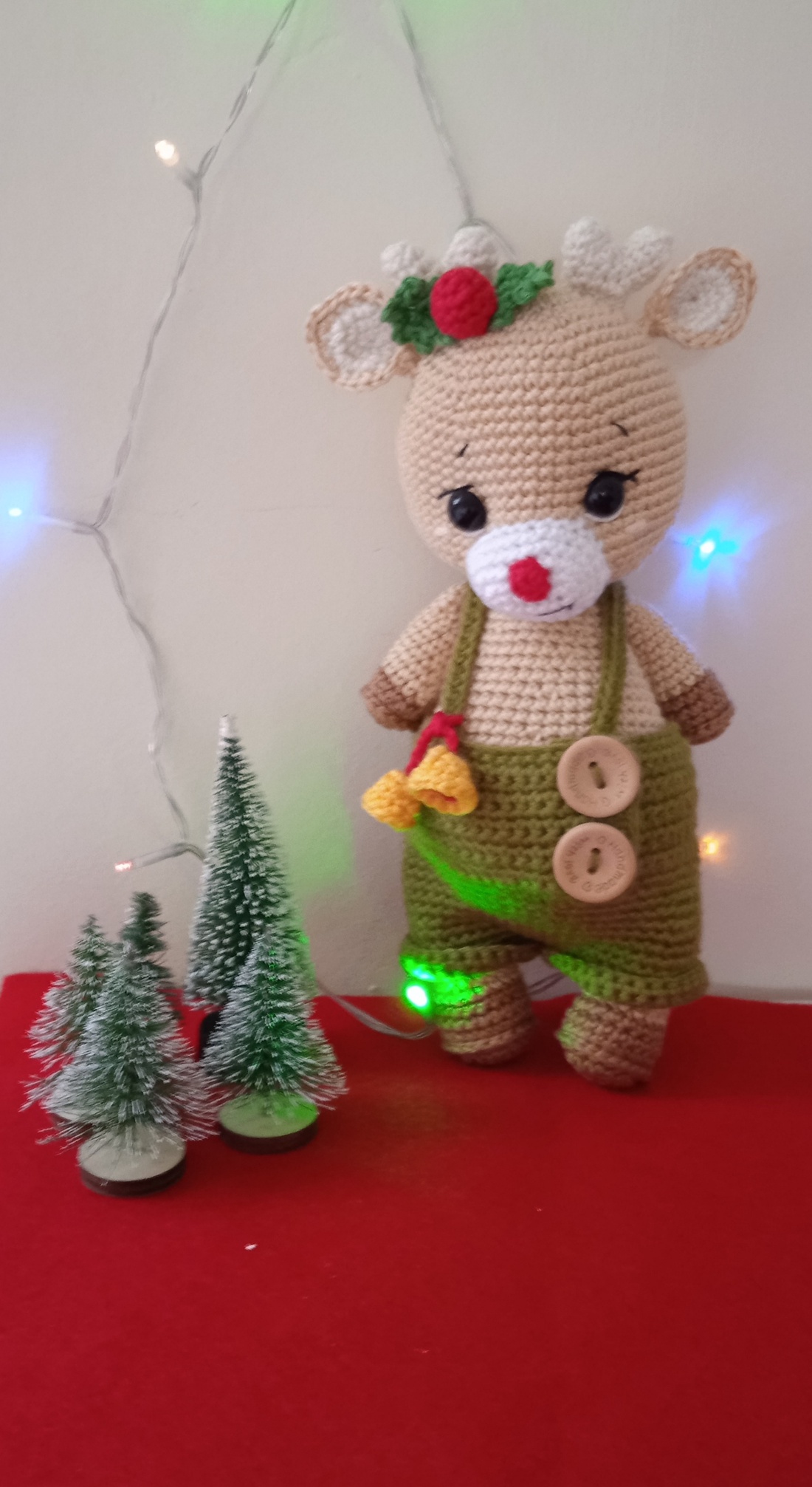 Ren crosetat - crăciun - decorațiuni de crăciun de casă - figurine pentru pomul de crăciun - Artynos.ro
