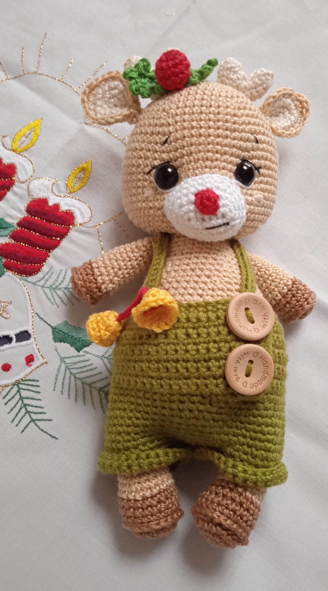 Ren crosetat - crăciun - decorațiuni de crăciun de casă - figurine pentru pomul de crăciun - Artynos.ro