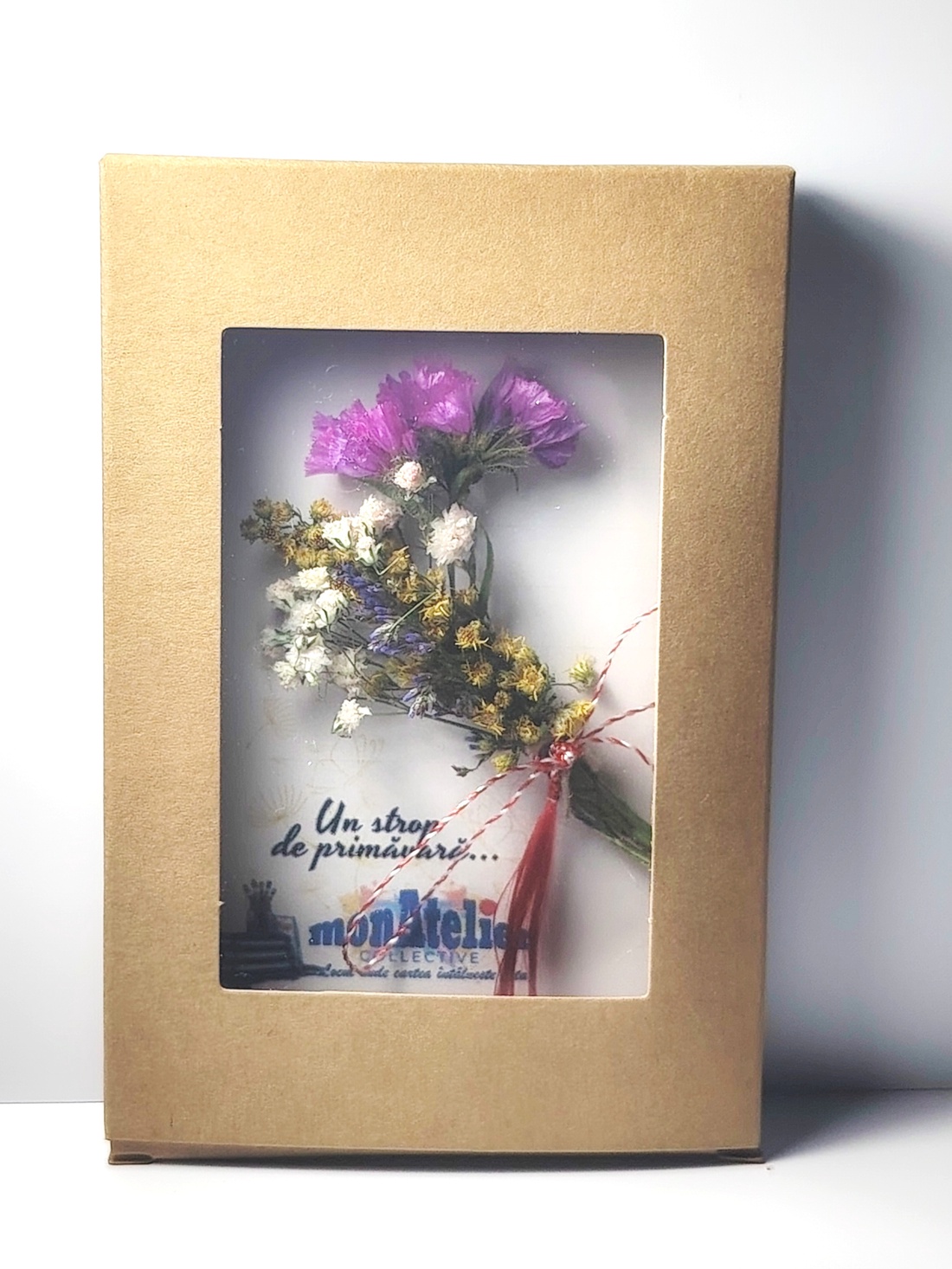 Mărțișor buchețel flori uscate - bijuterii - mărțișor - Artynos.ro