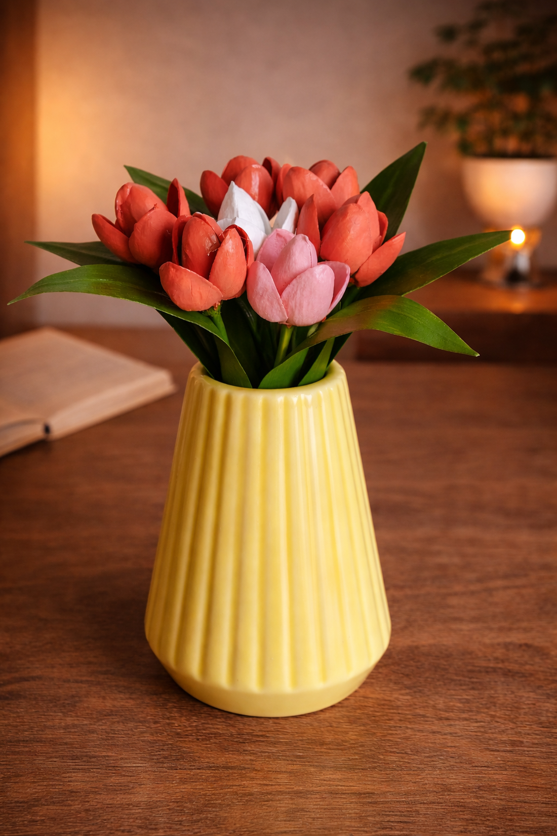 Buchet lalele decorative handmade pentru decor floral si cadou special - casă & stil de viață - decorațiuni de casă - accesorii florale - buchete de flori - Artynos.ro