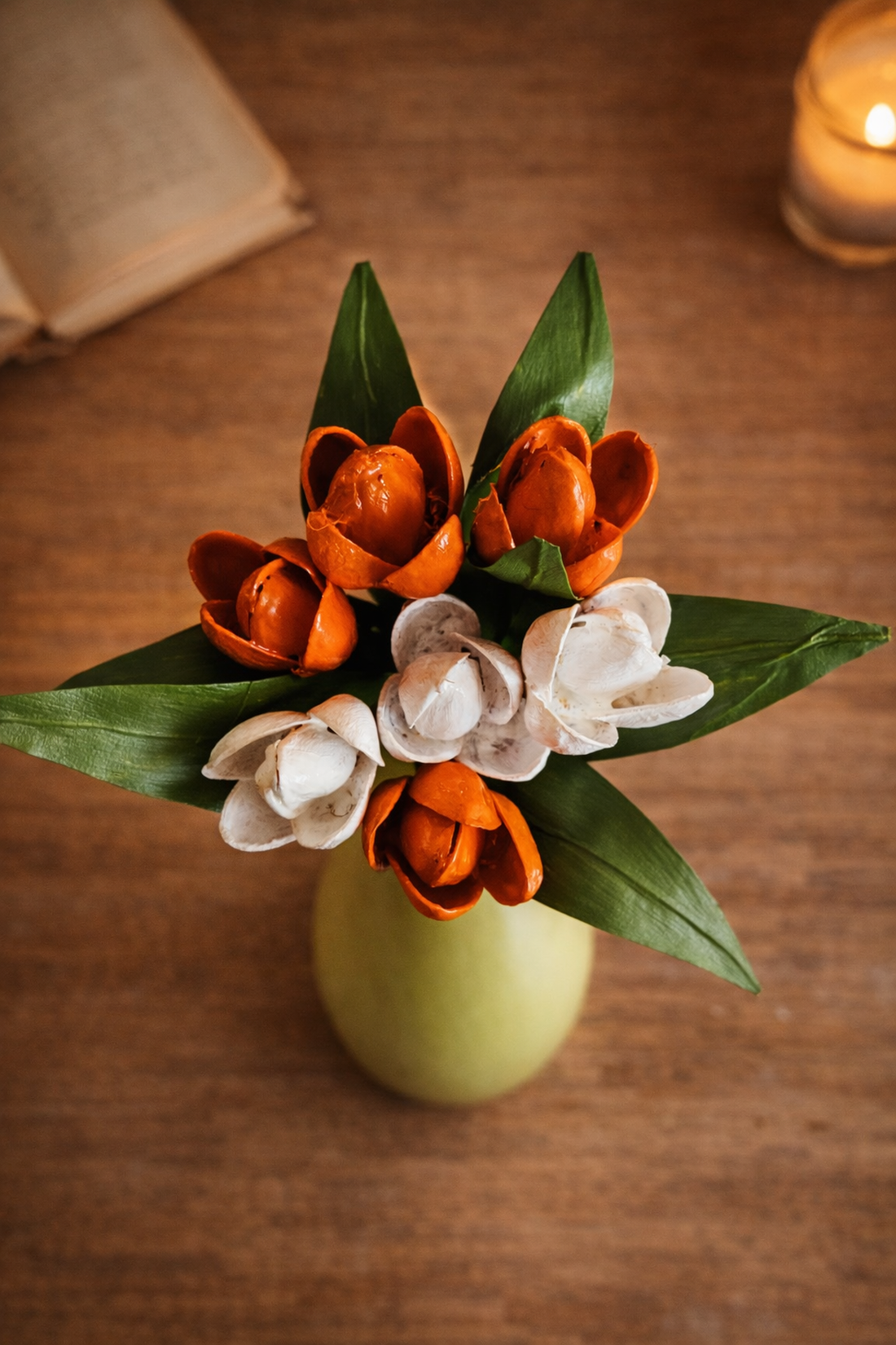 Buchet lalele decorative handmade pentru decor floral si cadou special - casă & stil de viață - decorațiuni de casă - accesorii florale - vaze - Artynos.ro