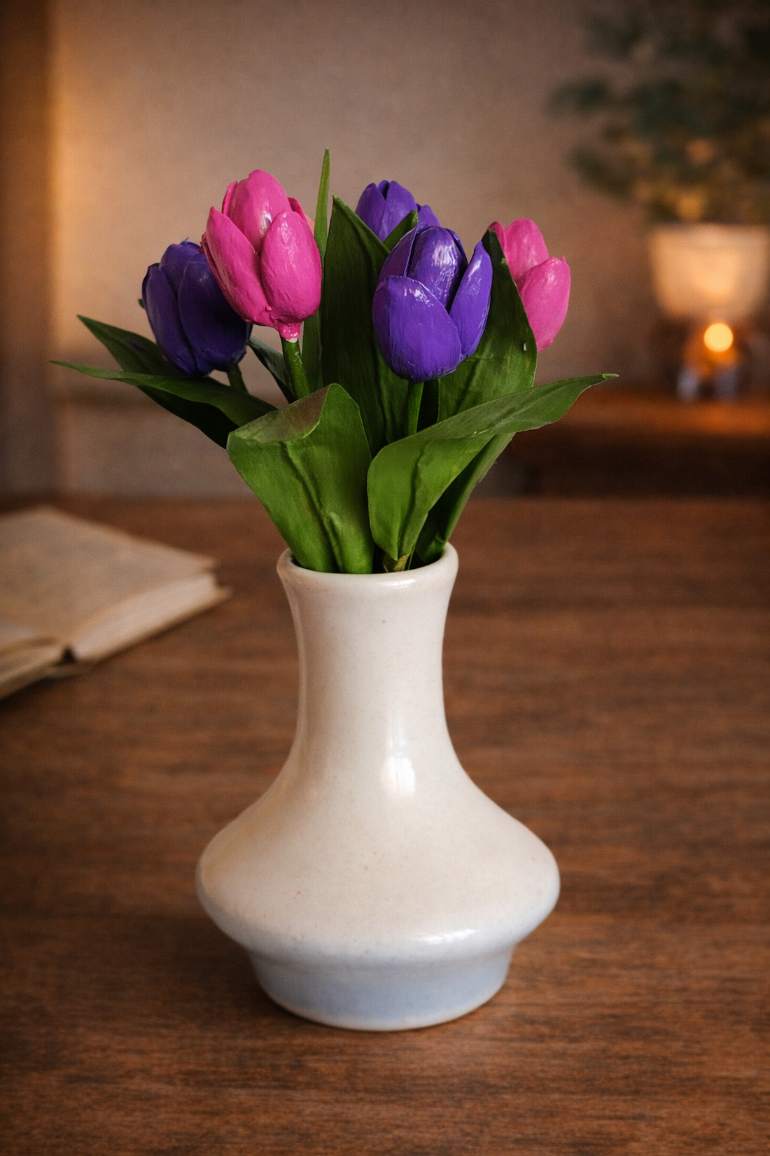 Buchet lalele handmade decor floral elegant cadou special - casă & stil de viață - decorațiuni de casă - accesorii florale - buchete de flori - Artynos.ro