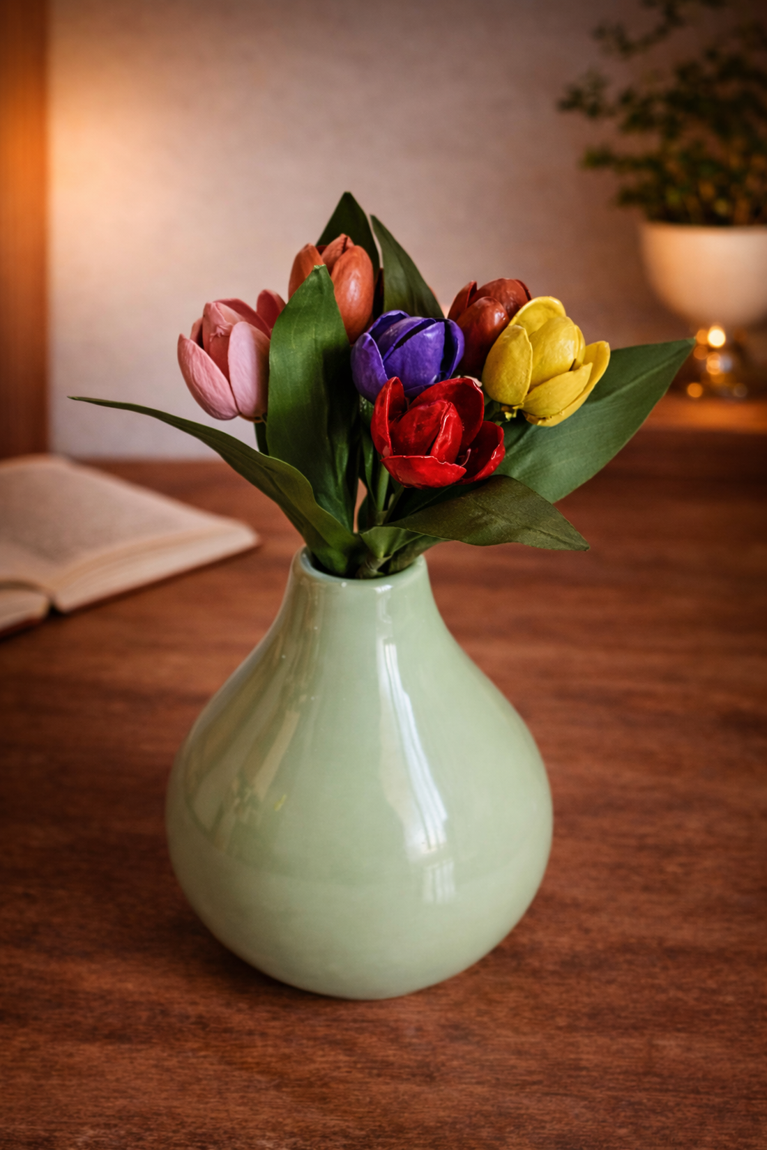 Buchet lalele handmade decor floral elegant cadou special - casă & stil de viață - decorațiuni de casă - accesorii florale - buchete de flori - Artynos.ro