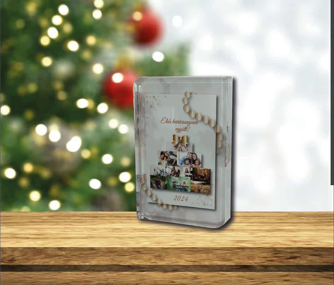  Cristal foto de Crăciun personalizat cu fotografiile tale proprii - arte vizuale și accesorii  - grafică, ilustrație - grafică digitală - Artynos.ro