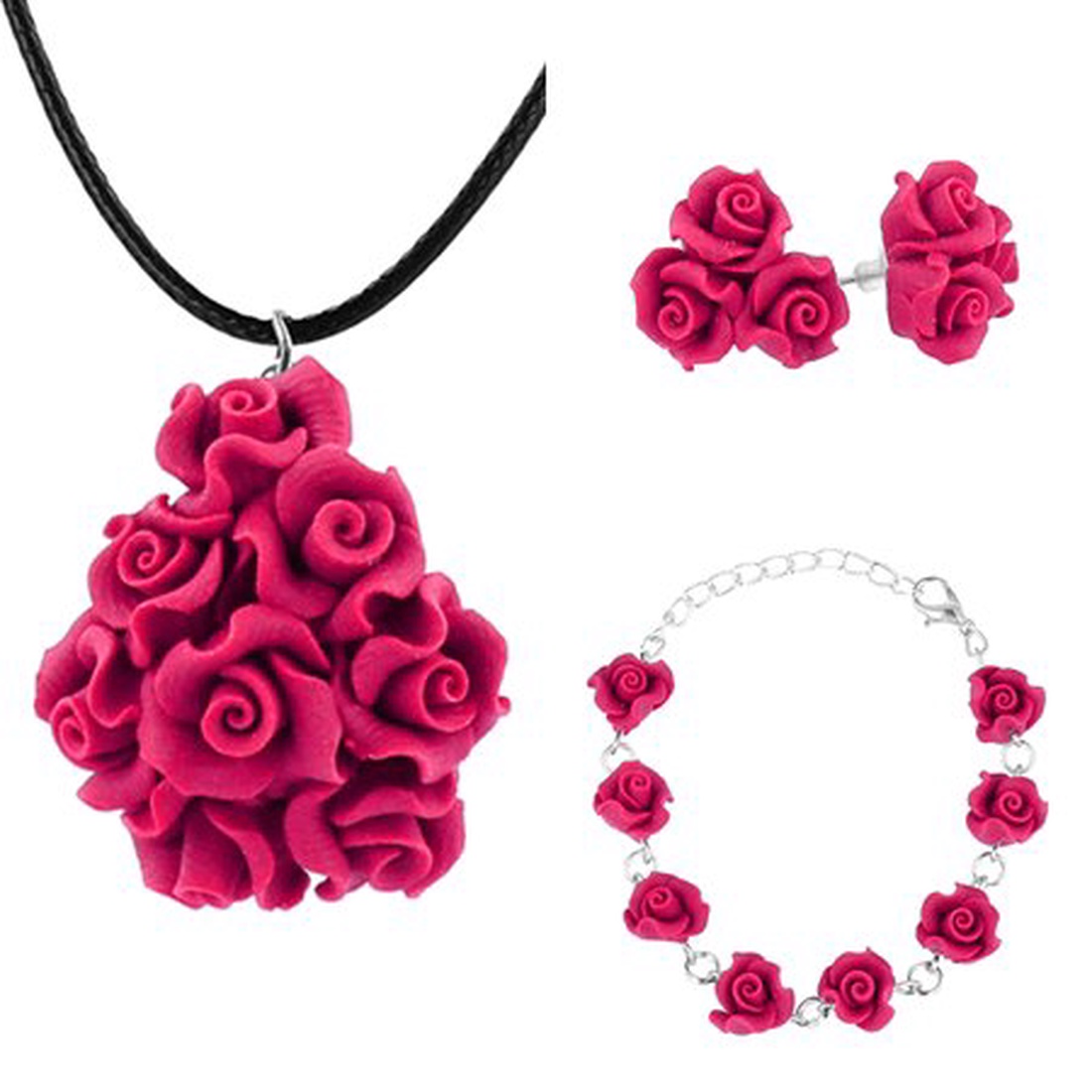 Set trandafiri  - bijuterii - seturi de bijuterii - Artynos.ro