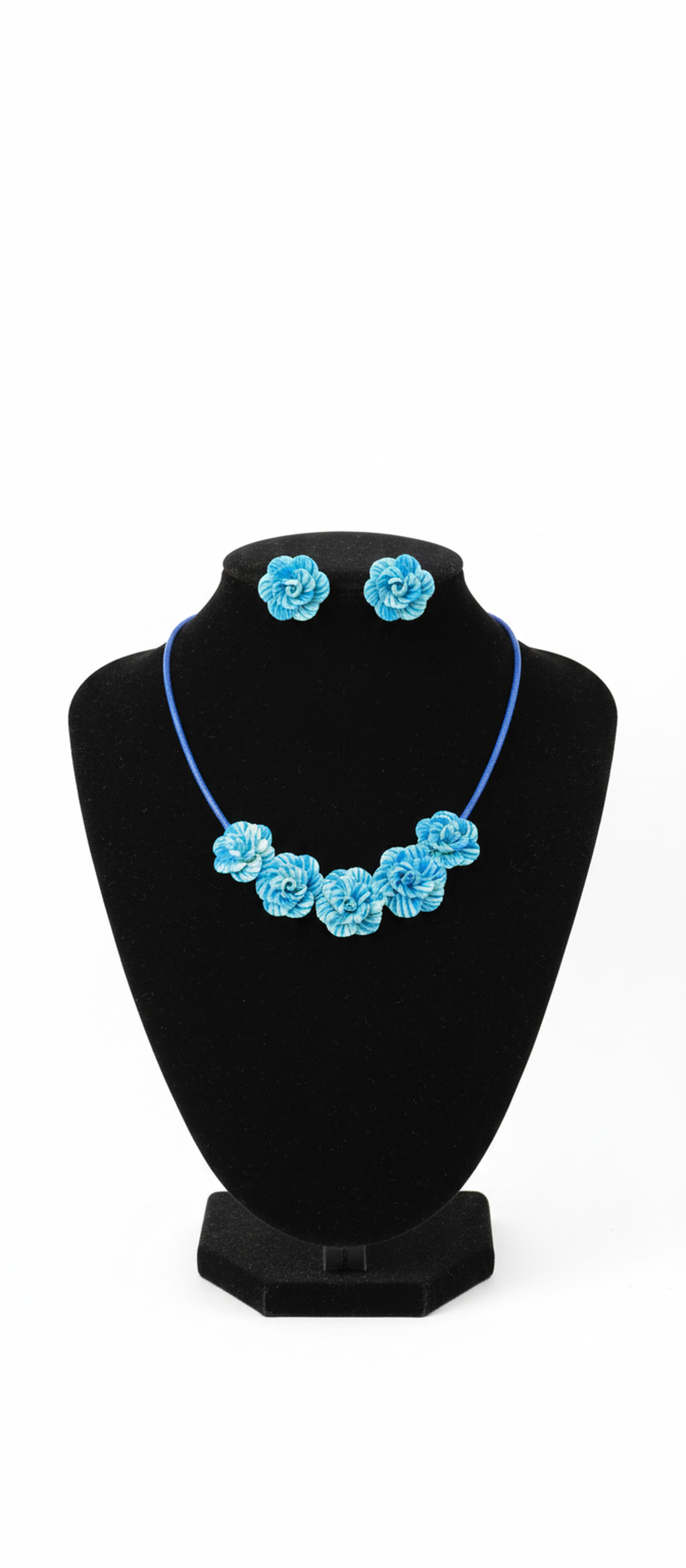 Set trandafiri albastrii - bijuterii - seturi de bijuterii - Artynos.ro