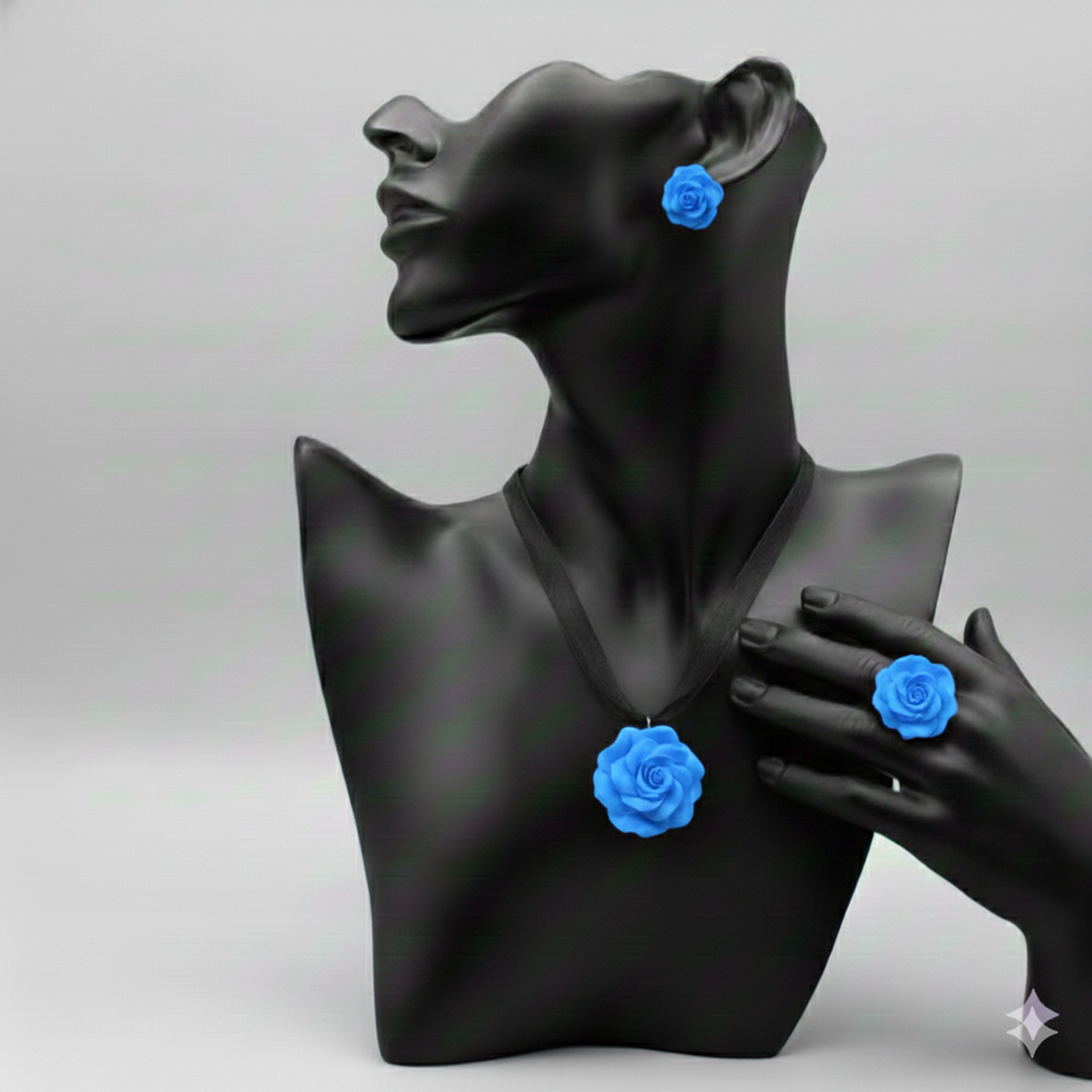 Set bijuterii handmade trandafiri  - bijuterii - seturi de bijuterii - Artynos.ro