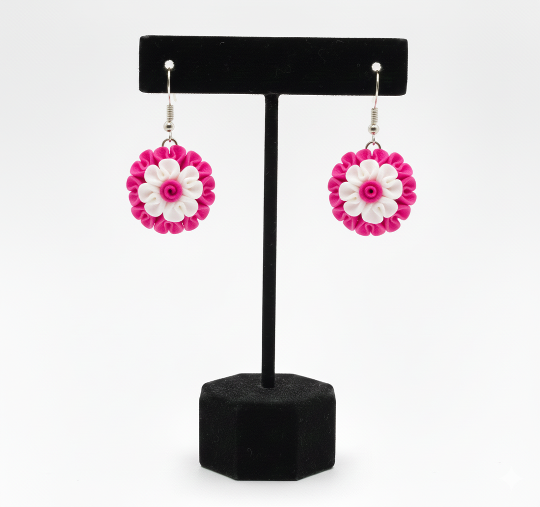 Cercei eleganti dantela - bijuterii - cercei - cercei din rășină - Artynos.ro