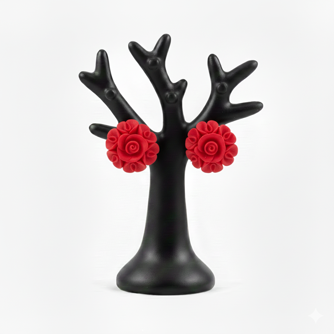 Cercei trandafirasi cu dantela - bijuterii - cercei - cercei din rășină - Artynos.ro