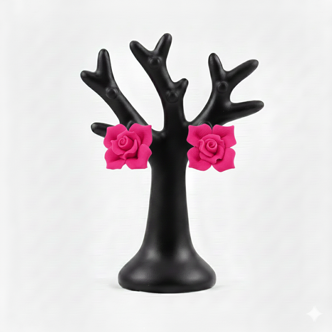 Cercei trandafirasi  - bijuterii - cercei - cercei din rășină - Artynos.ro