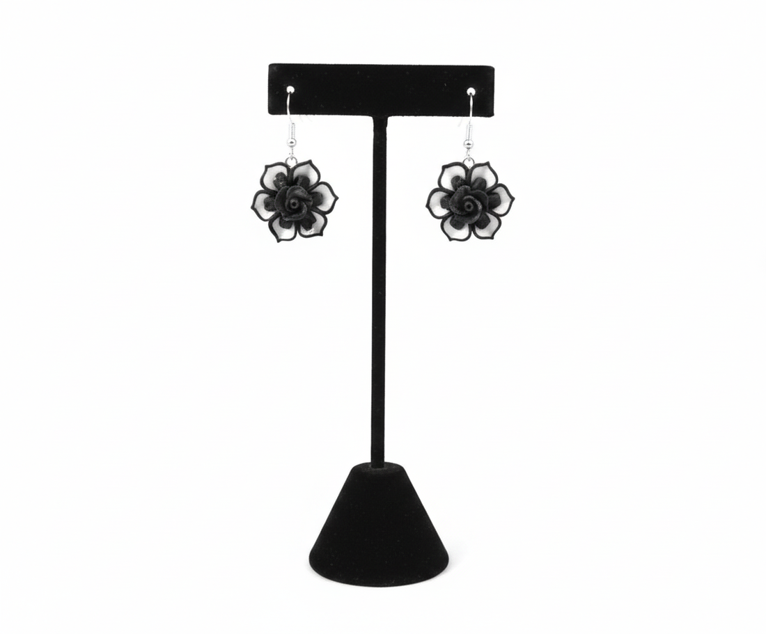 Cercei floare - bijuterii - cercei - cercei din rășină - Artynos.ro