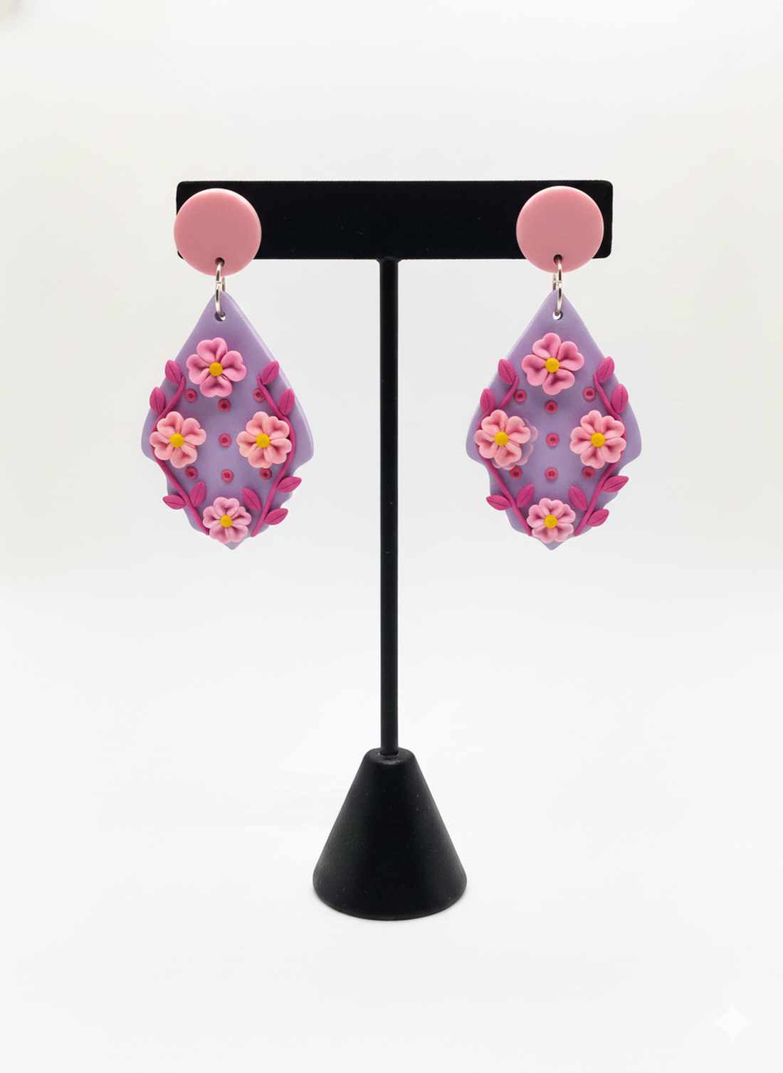 Cercei statement flori - bijuterii - cercei - cercei din rășină - Artynos.ro