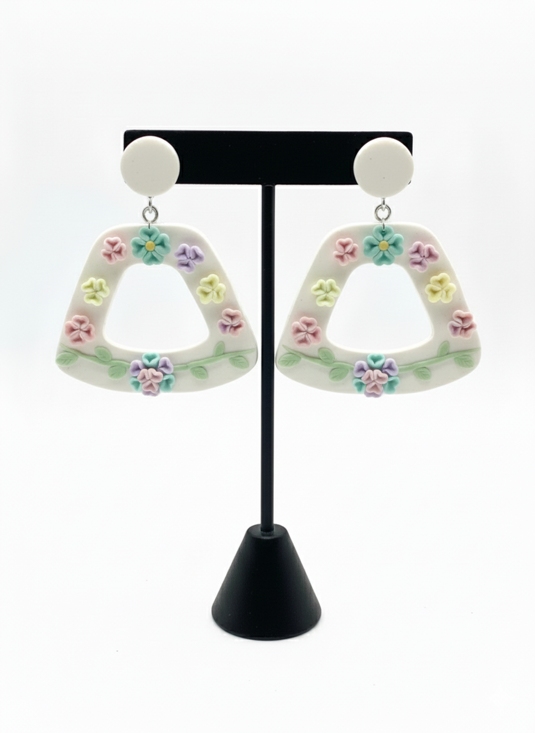 Cercei statement flori - bijuterii - cercei - cercei din rășină - Artynos.ro