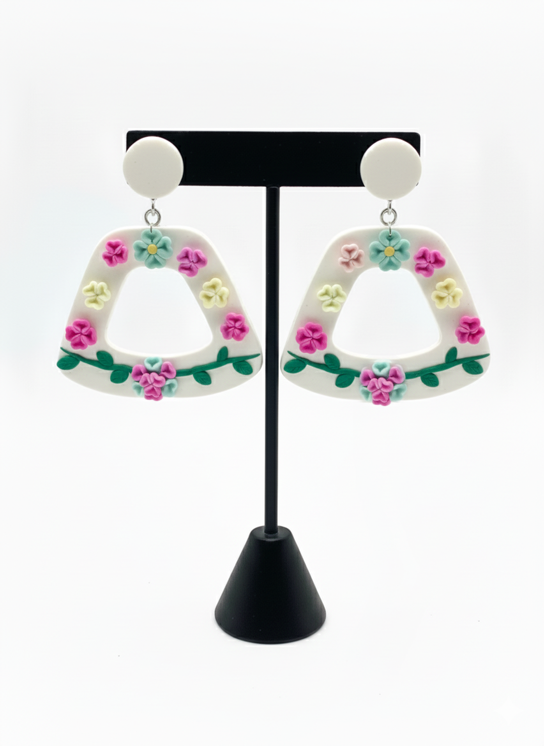 Cercei statement flori - bijuterii - cercei - cercei din rășină - Artynos.ro