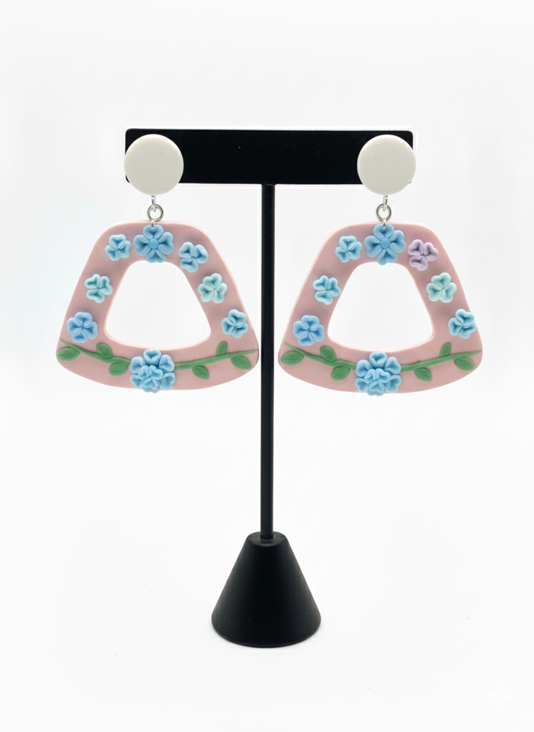 Cercei statement flori - bijuterii - cercei - cercei din rășină - Artynos.ro