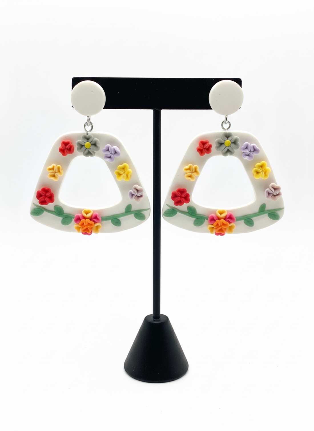 Cercei statement flori - bijuterii - cercei - cercei din rășină - Artynos.ro