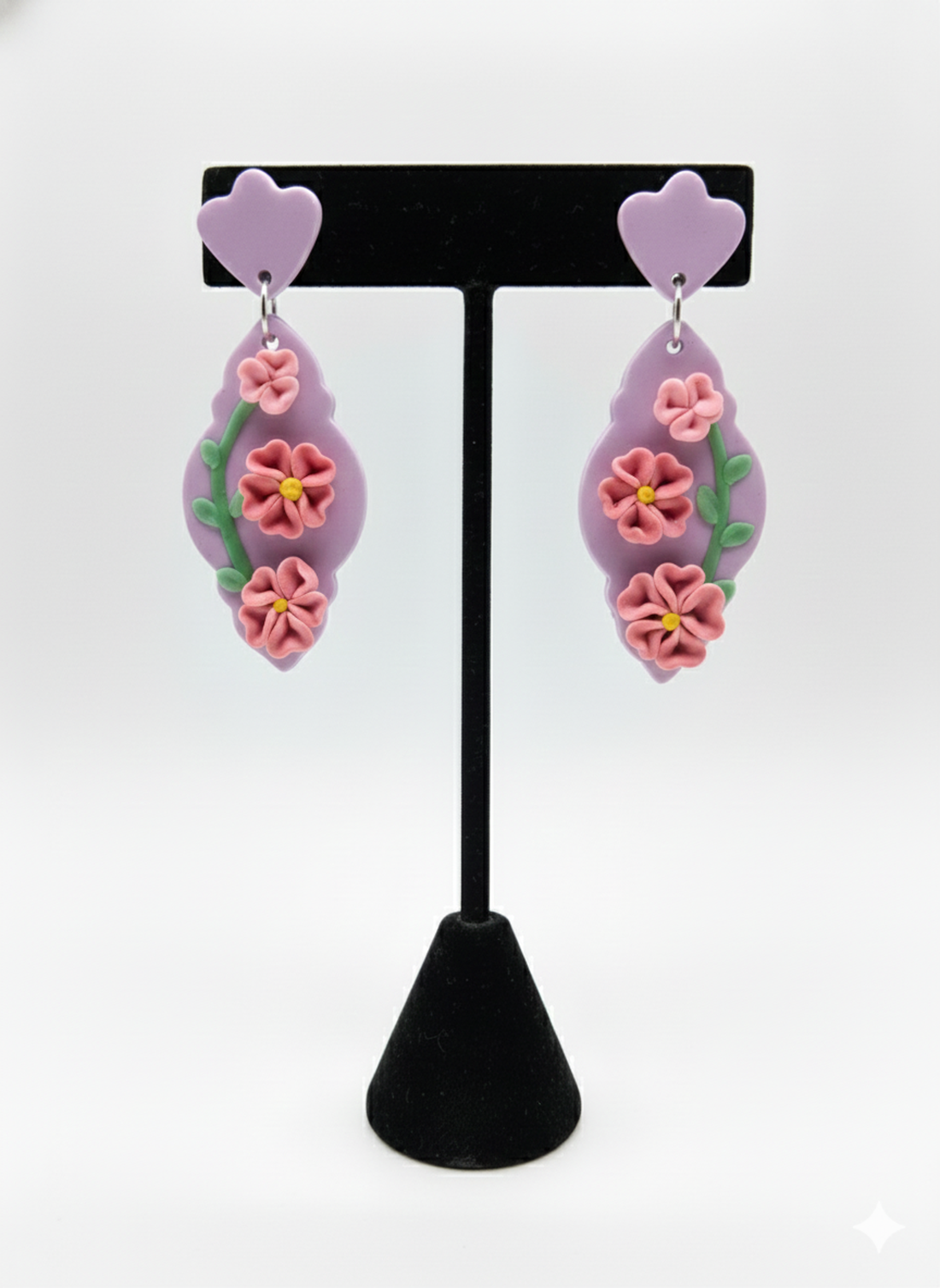 Cercei statement flori - bijuterii - cercei - cercei din rășină - Artynos.ro