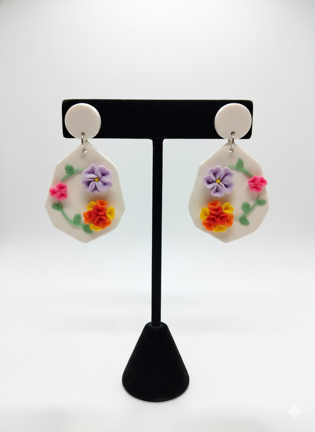 Cercei statement flori - bijuterii - cercei - cercei din rășină - Artynos.ro