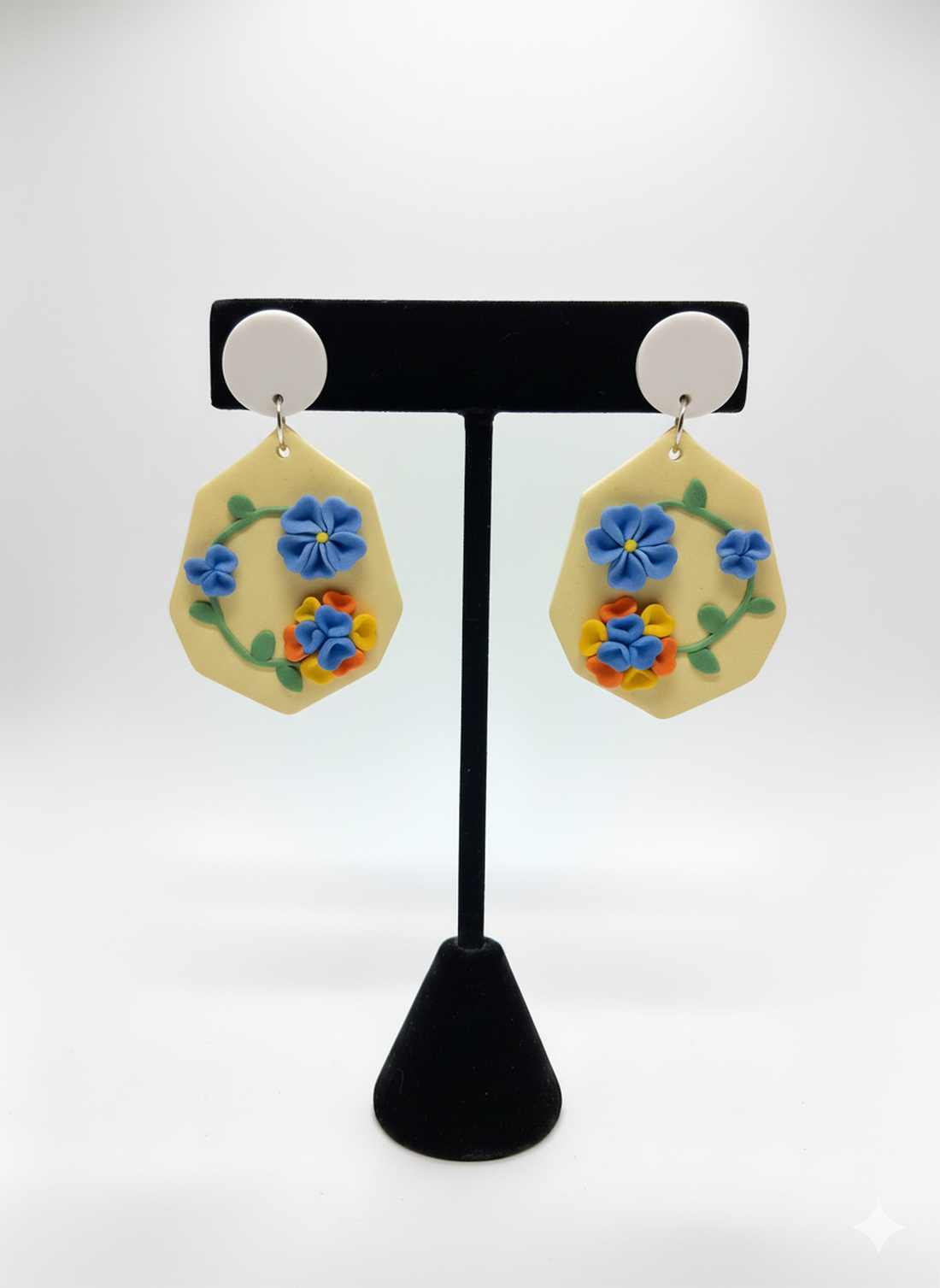 Cercei statement flori - bijuterii - cercei - cercei din rășină - Artynos.ro