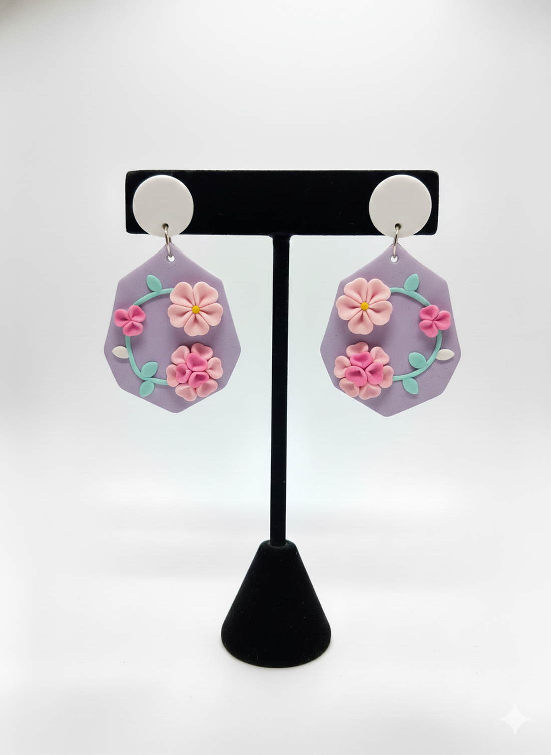 Cercei statement flori - bijuterii - cercei - cercei din rășină - Artynos.ro