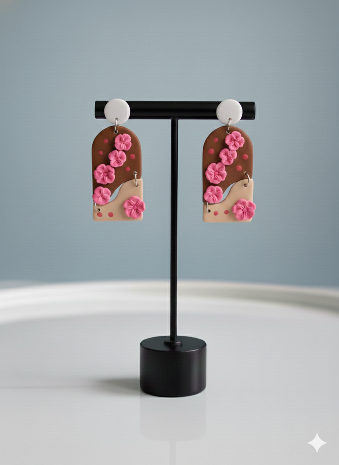 Cercei statement flori - bijuterii - cercei - cercei din rășină - Artynos.ro