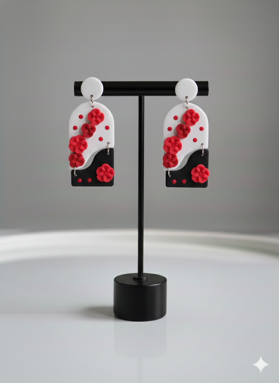 Cercei statement flori - bijuterii - cercei - cercei din rășină - Artynos.ro