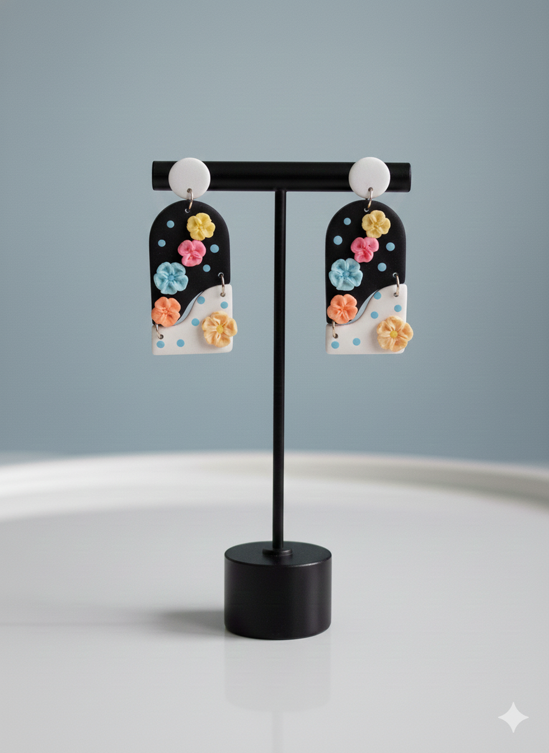 Cercei statement flori - bijuterii - cercei - cercei din rășină - Artynos.ro