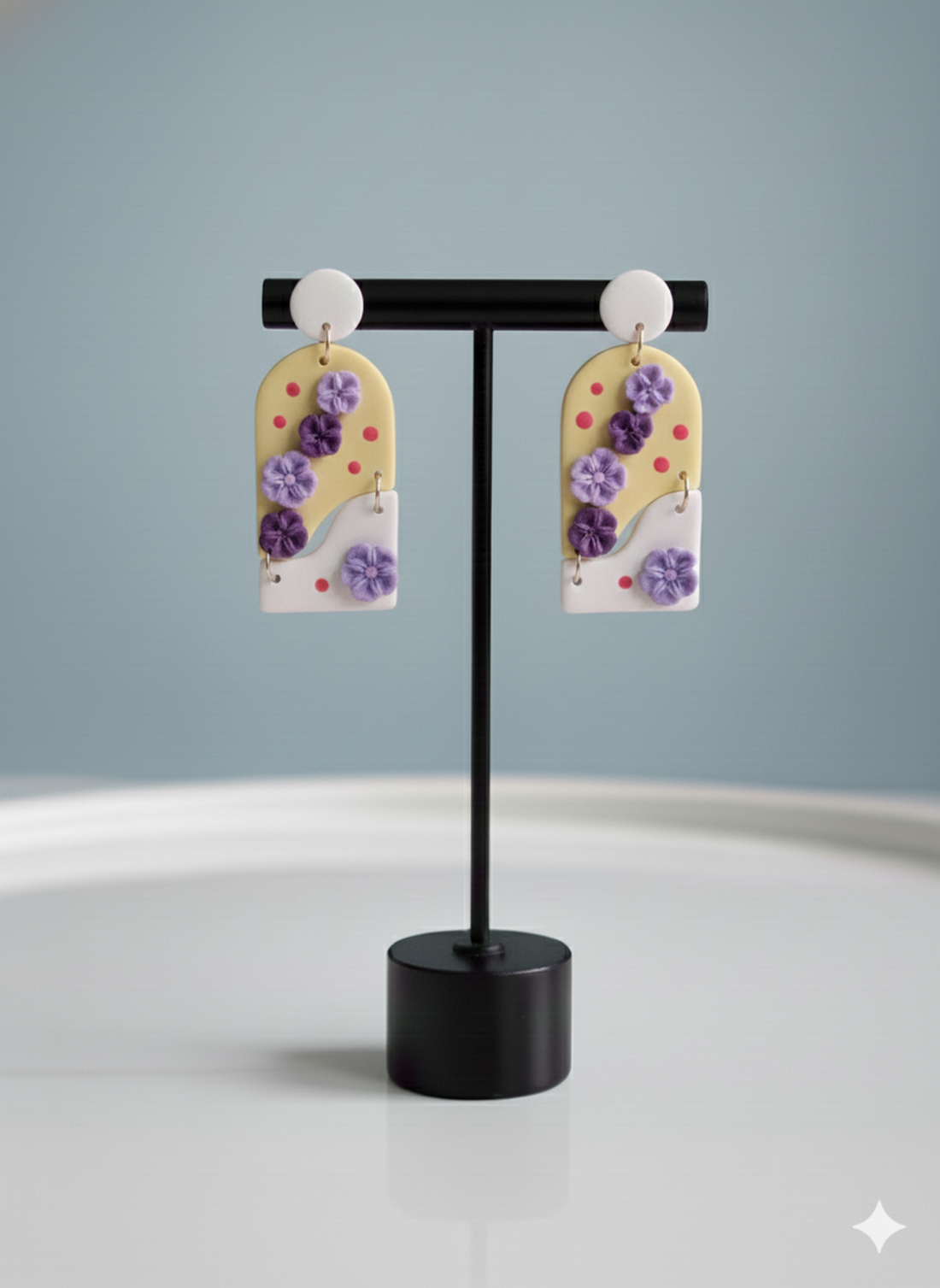 Cercei statement flori - bijuterii - cercei - cercei din rășină - Artynos.ro