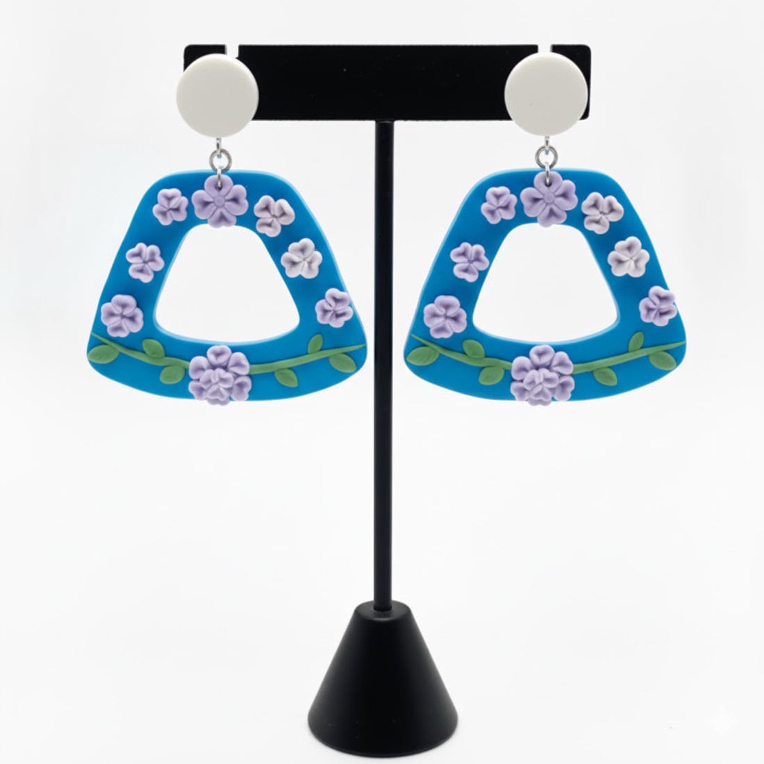 Cercei statement flori - bijuterii - cercei - cercei din rășină - Artynos.ro