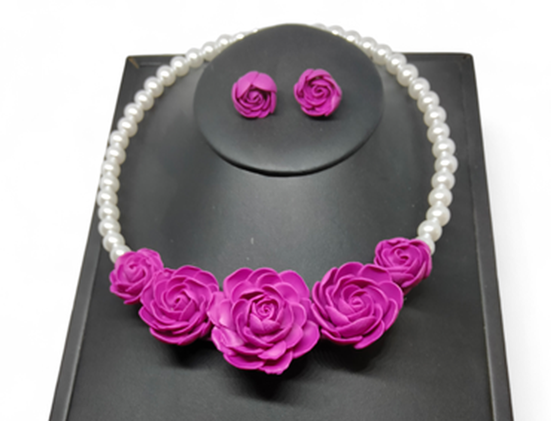 Set ocazii bujori - bijuterii - seturi de bijuterii - Artynos.ro