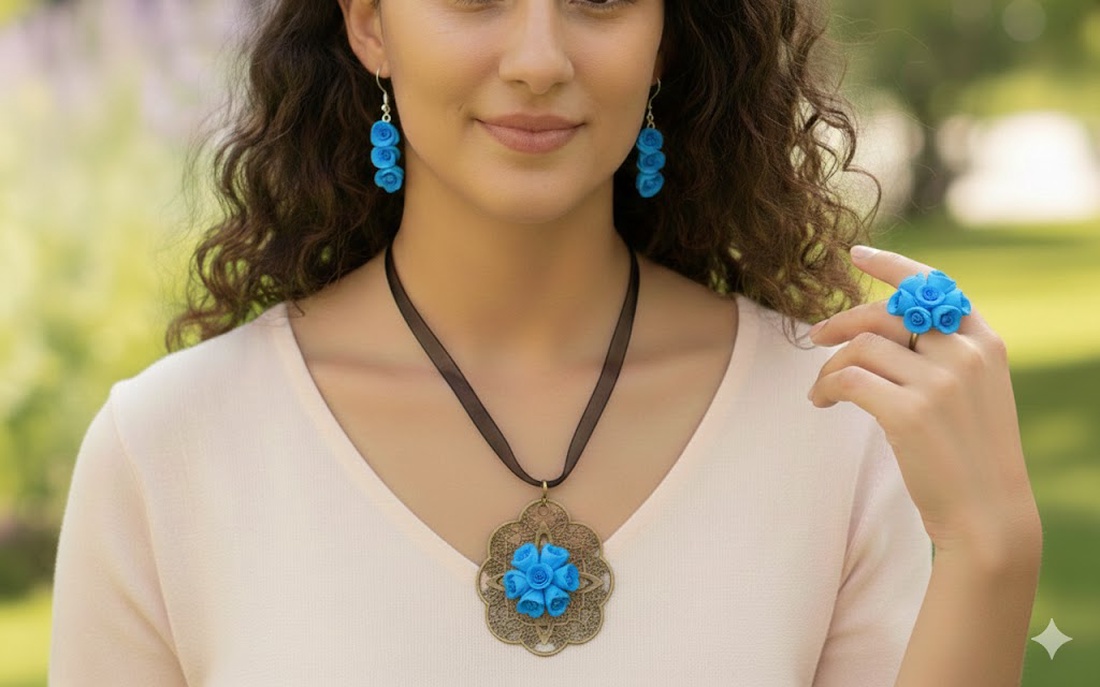 Set trandafiri - bijuterii - seturi de bijuterii - Artynos.ro