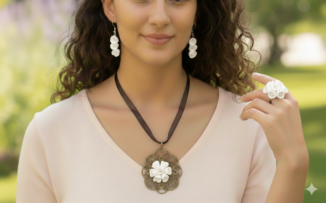 Set trandafiri - bijuterii - seturi de bijuterii - Artynos.ro