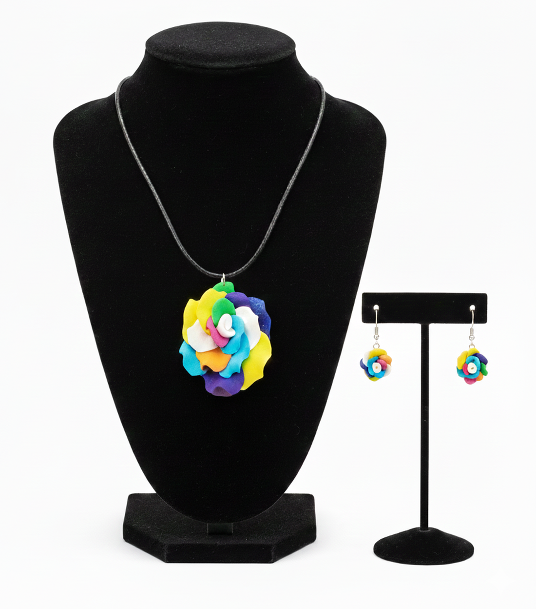 Set trandafiri multicolor - bijuterii - seturi de bijuterii - Artynos.ro