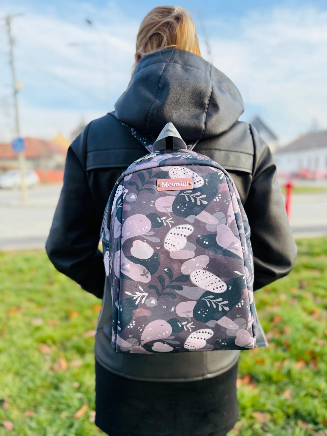 Rucsac damă brown leaves - genți și portofele - rucsacuri - rucsac rolltop - Artynos.ro