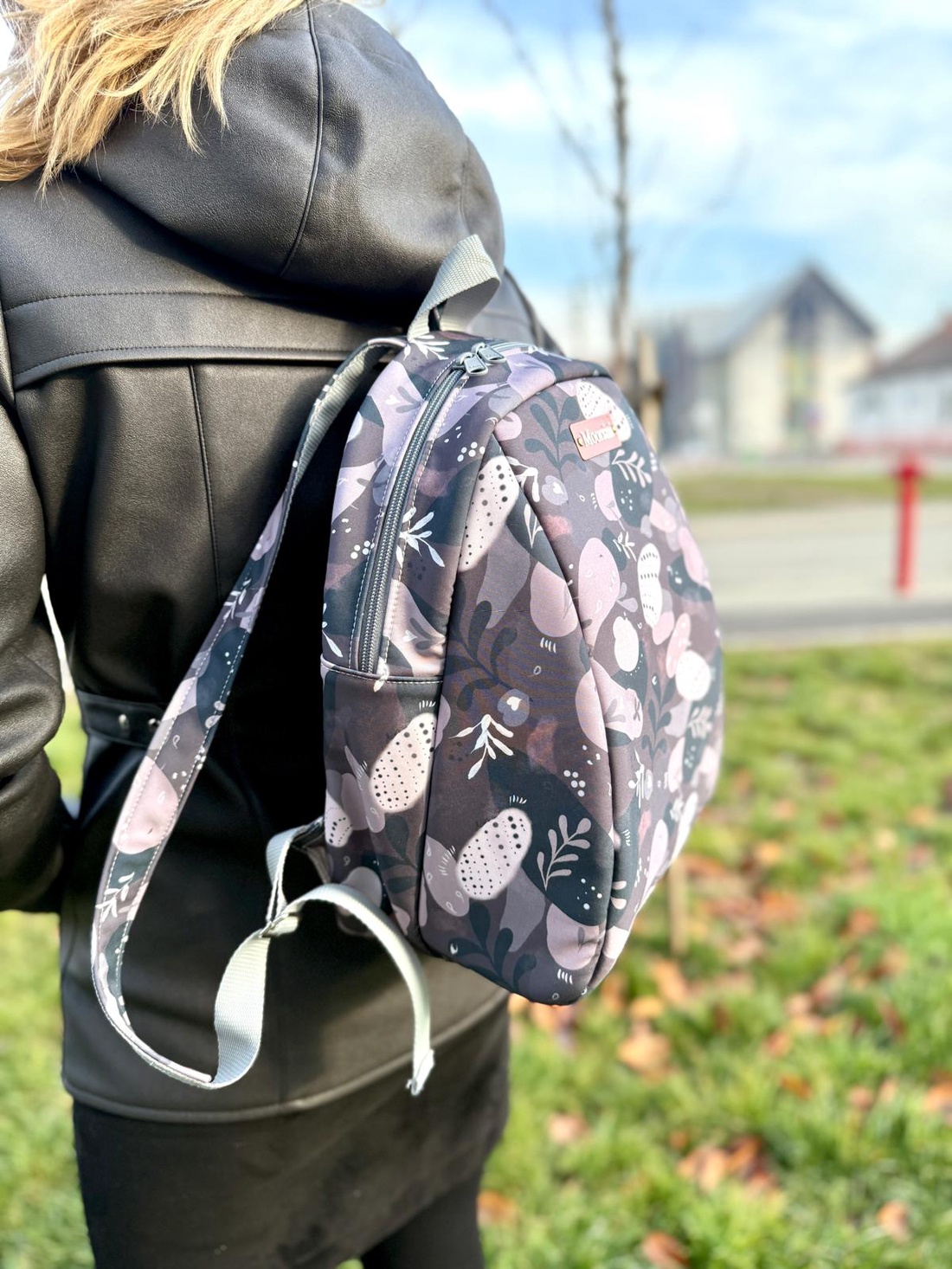 Rucsac damă brown leaves - genți și portofele - rucsacuri - rucsac rolltop - Artynos.ro