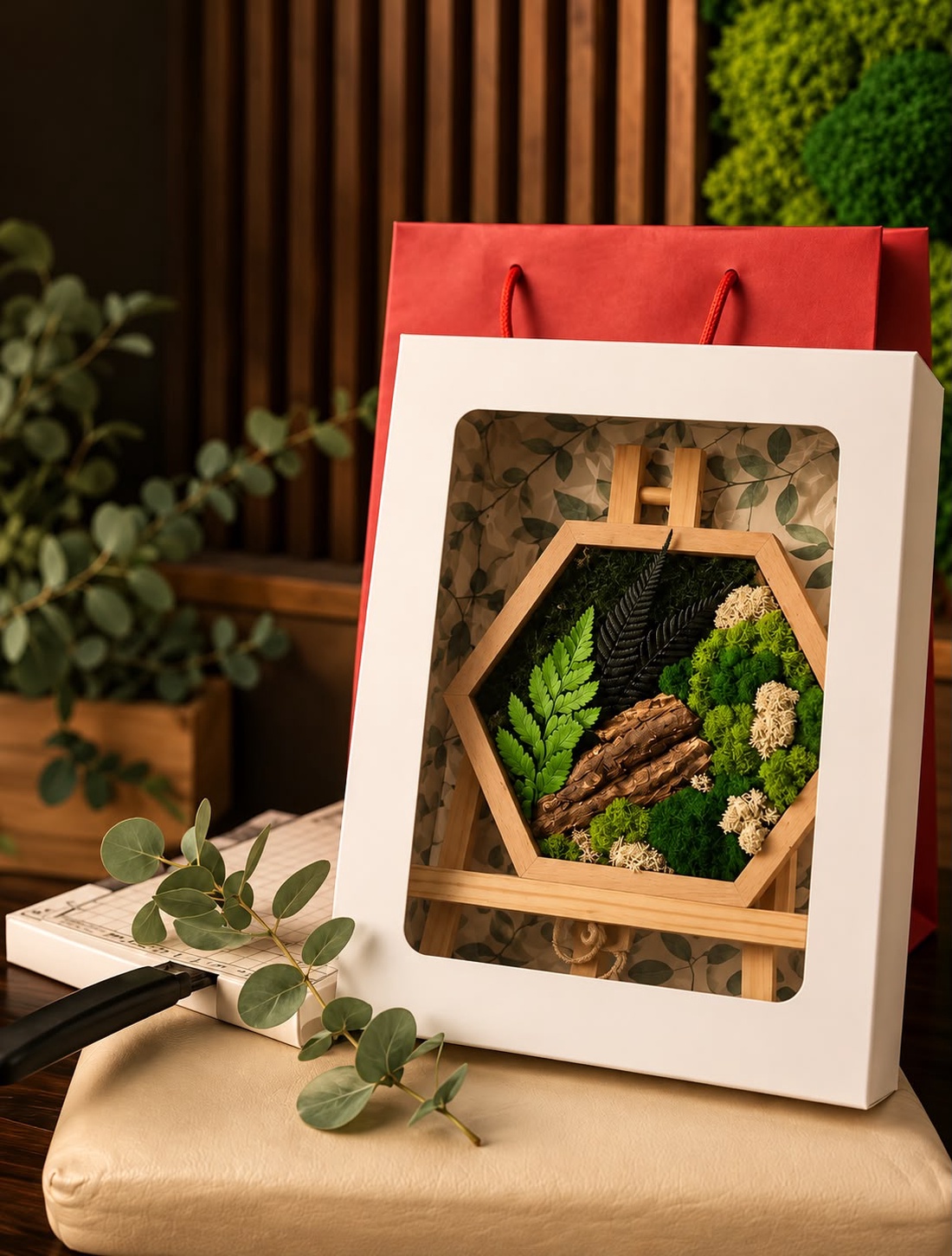Tablou licheni  - casă & stil de viață - decorațiuni de casă - decorațiuni de pereți - decorațiuni suspendate - Artynos.ro