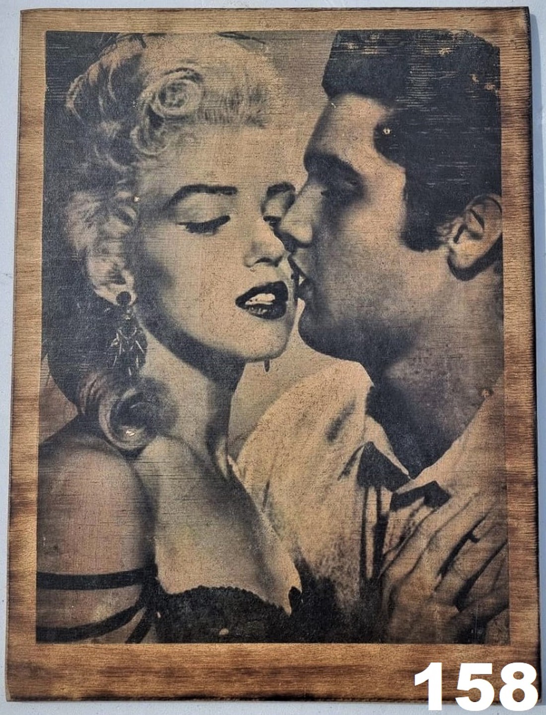 Marilyn Monroe și Elvis - casă & stil de viață - accesorii pentru decorat casa - picturi murale - artă de perete din lemn - Artynos.ro