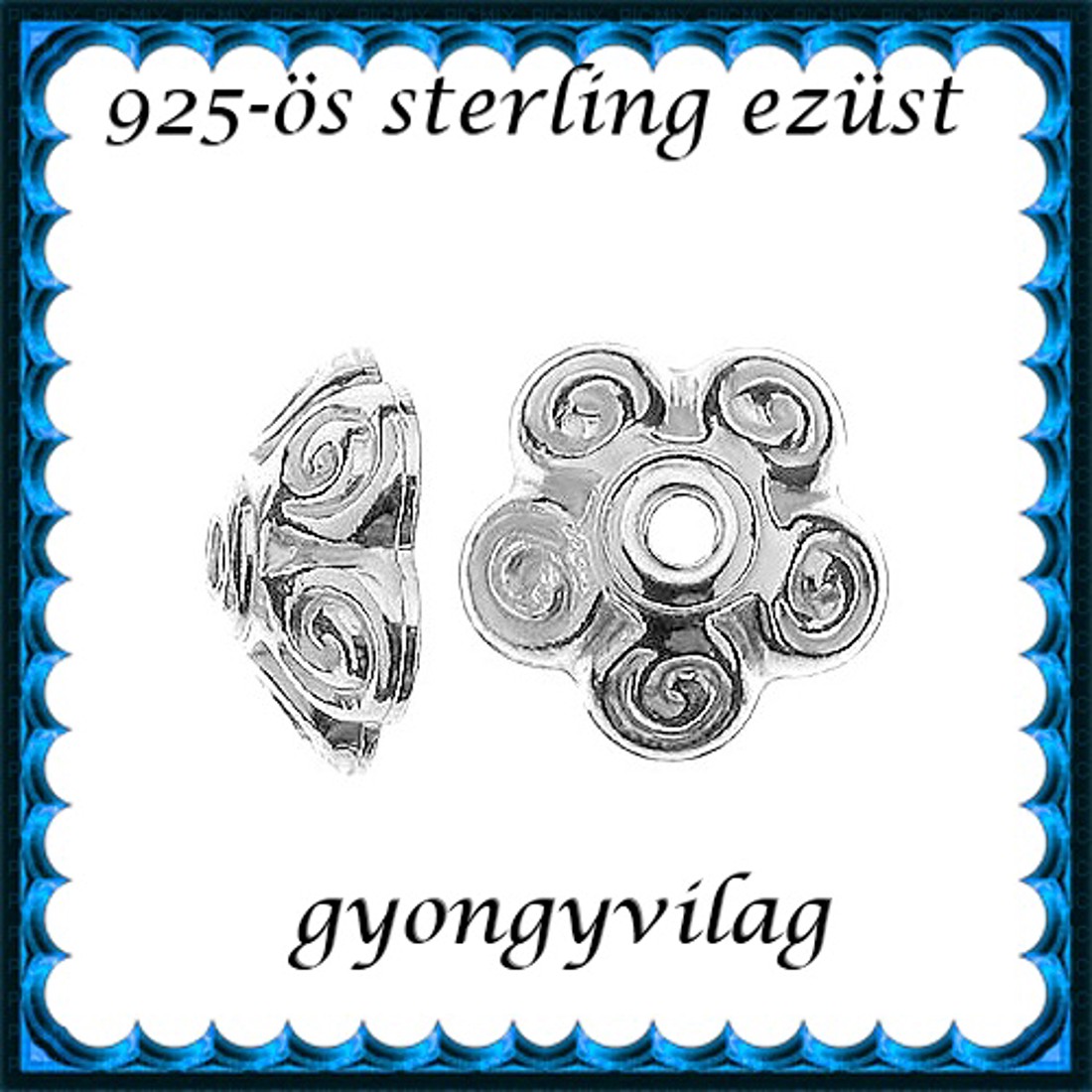 Accesorii pentru bijuterii din argint 925: capace pentru mărgele EGYK 16 1buc/ pachet 9,6mm -  - Artynos.ro