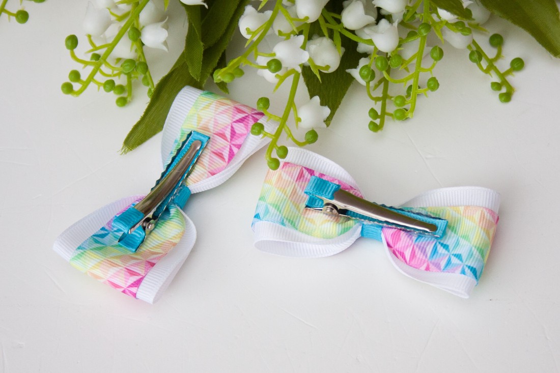 Clemă de păr Masnis - Curcubeu colorat - îmbrăcăminte și modă - accesorii păr - clemă de păr și ac de păr - Artynos.ro