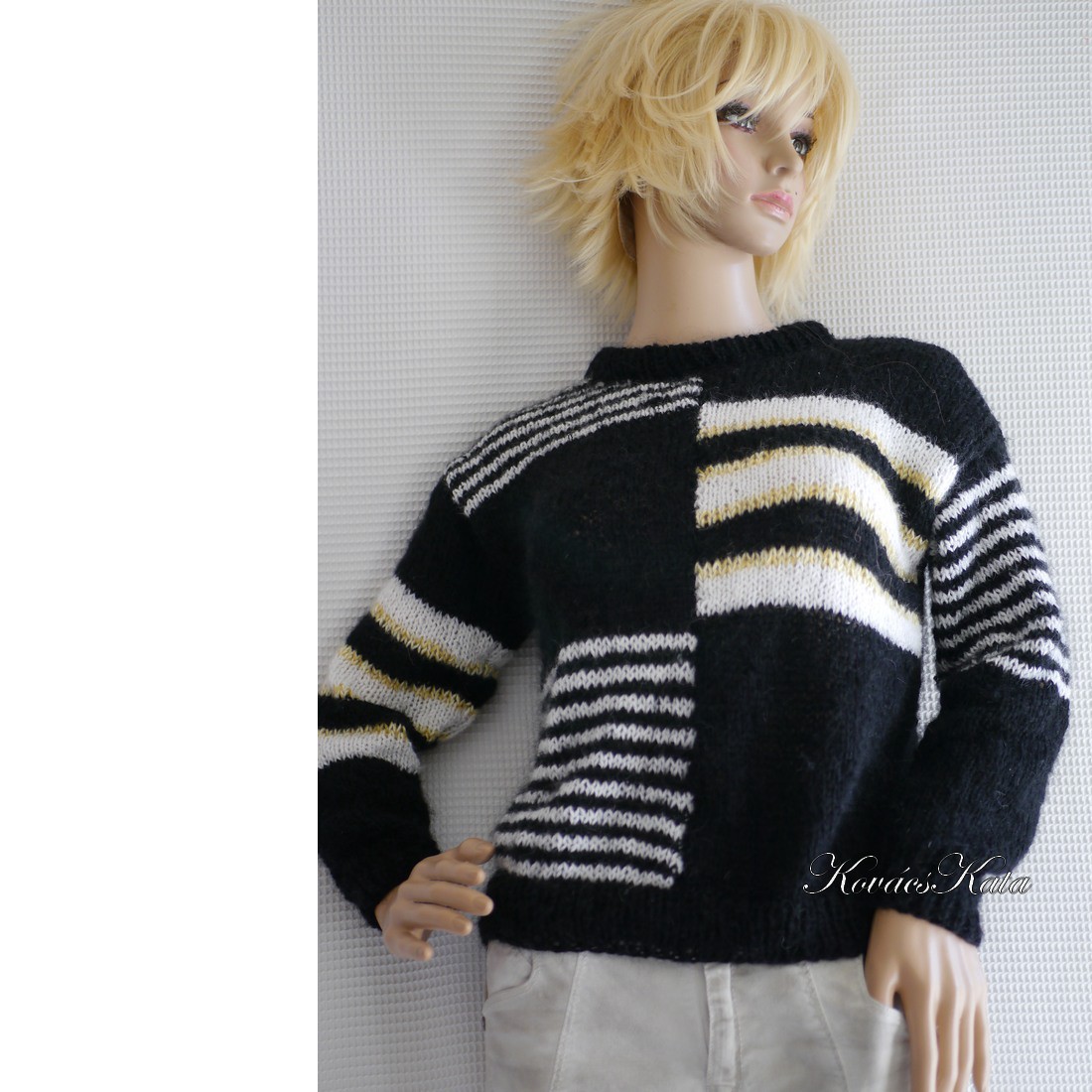 MOZAIK - pulover exclusiv tricotat manual din mohair - îmbrăcăminte și modă - haine damă - hanorace, cardigane - Artynos.ro