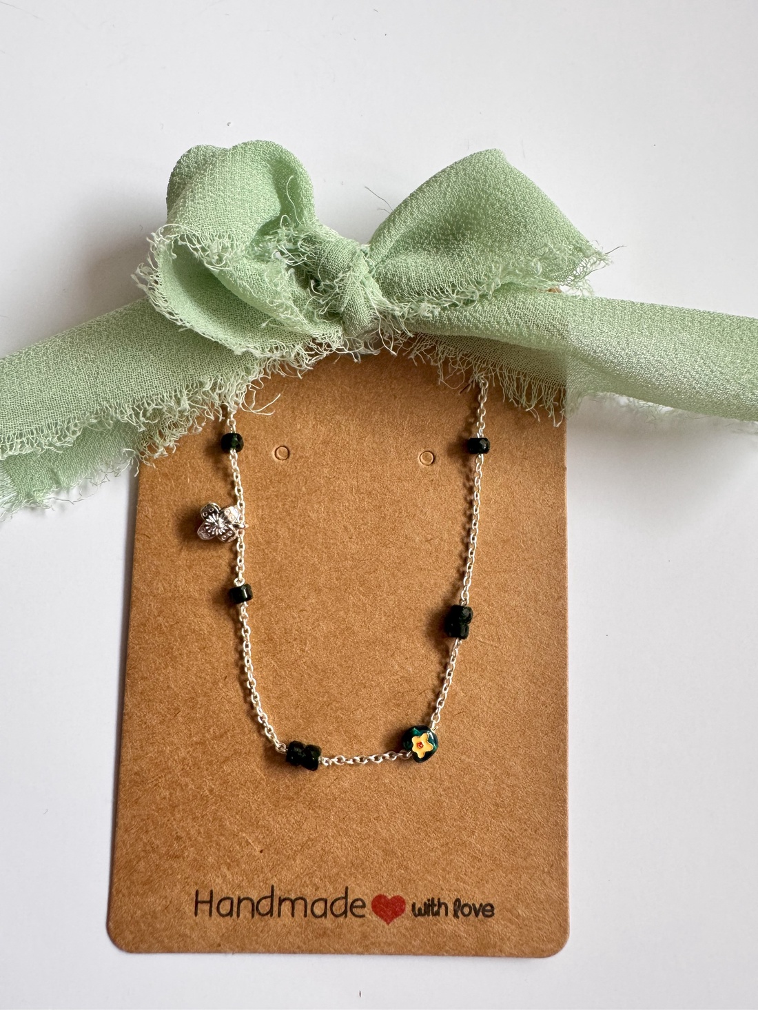 Bratara din argint 925 cu piatra soarelui verde, reglabila 16-19 cm, eleganta - bijuterii - brățări - brățări din argint - Artynos.ro