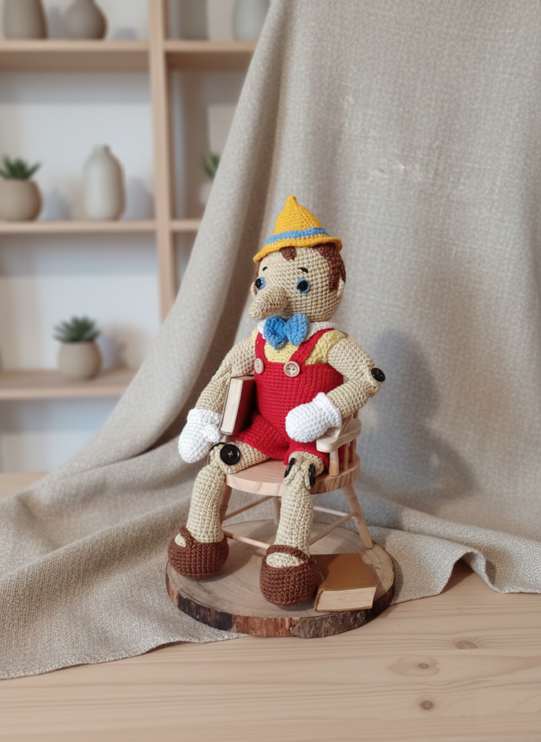 Pinocchio croșetat - jucării și echipamente pentru copii - plușuri - personaje de basm din pluș - Artynos.ro