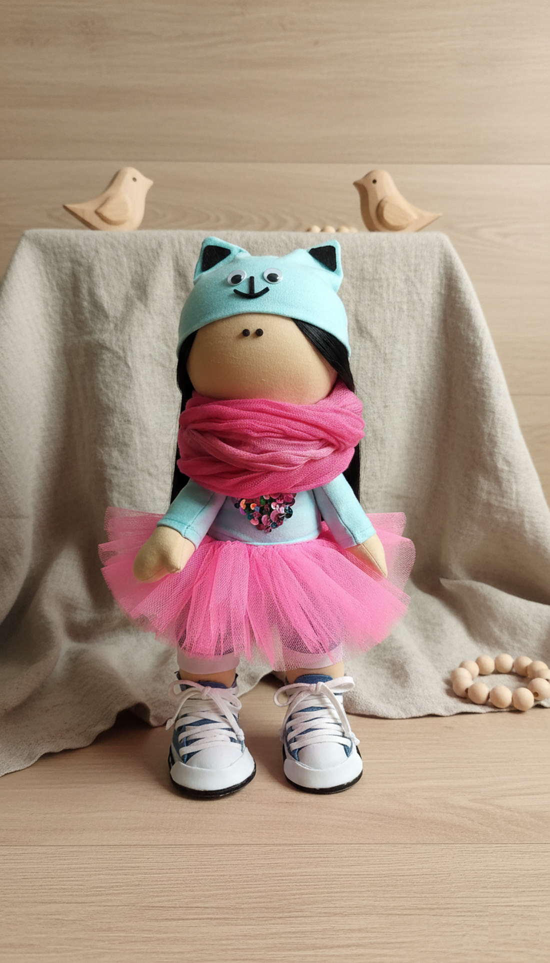 Păpușă roz cu fustă din tul - jucării și echipamente pentru copii - jucării și accesorii pentru copii - păpuși de joacă - Artynos.ro