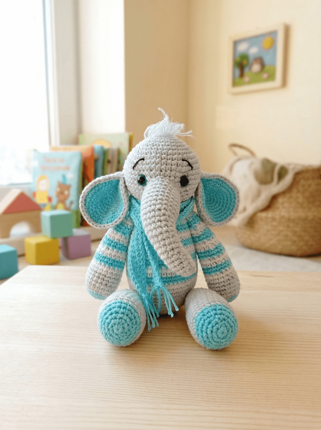 Strawberry elefantul croșetat - jucării și echipamente pentru copii - plușuri - elefant de pluș - Artynos.ro