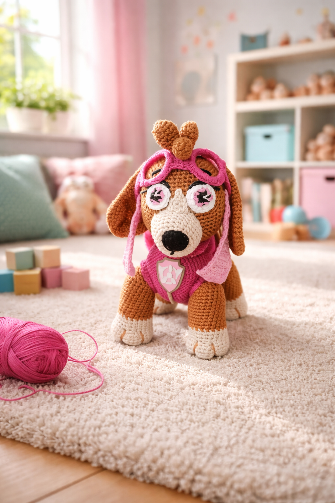 Paw Patrol-Skye croșetat figura - jucării și echipamente pentru copii - plușuri - personaje de basm din pluș - Artynos.ro