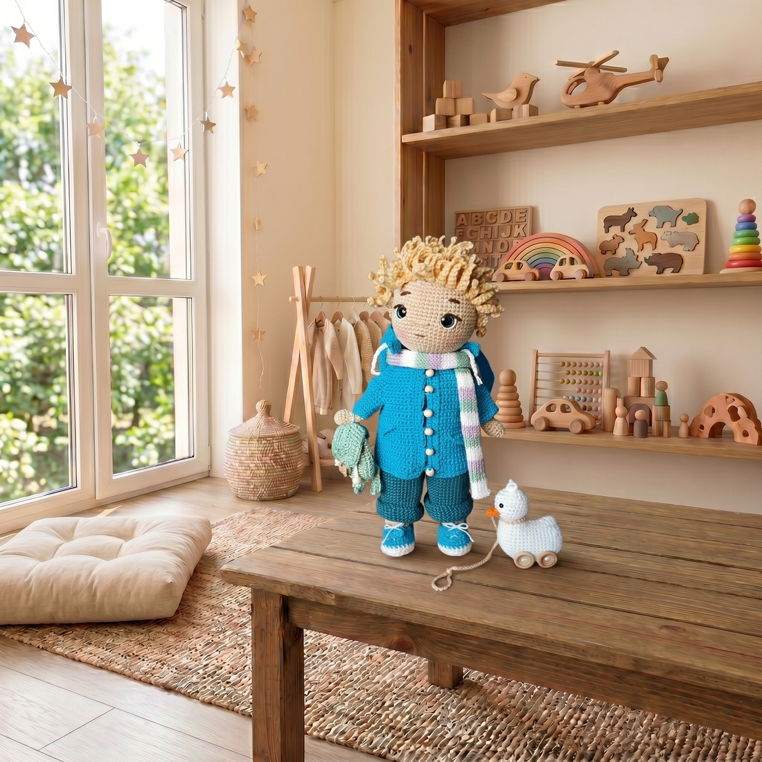 Păpușă/băiețel amigurumi unic, croșetat manual - jucării și echipamente pentru copii - jucării și accesorii pentru copii - păpușă de îmbrăcat - Artynos.ro